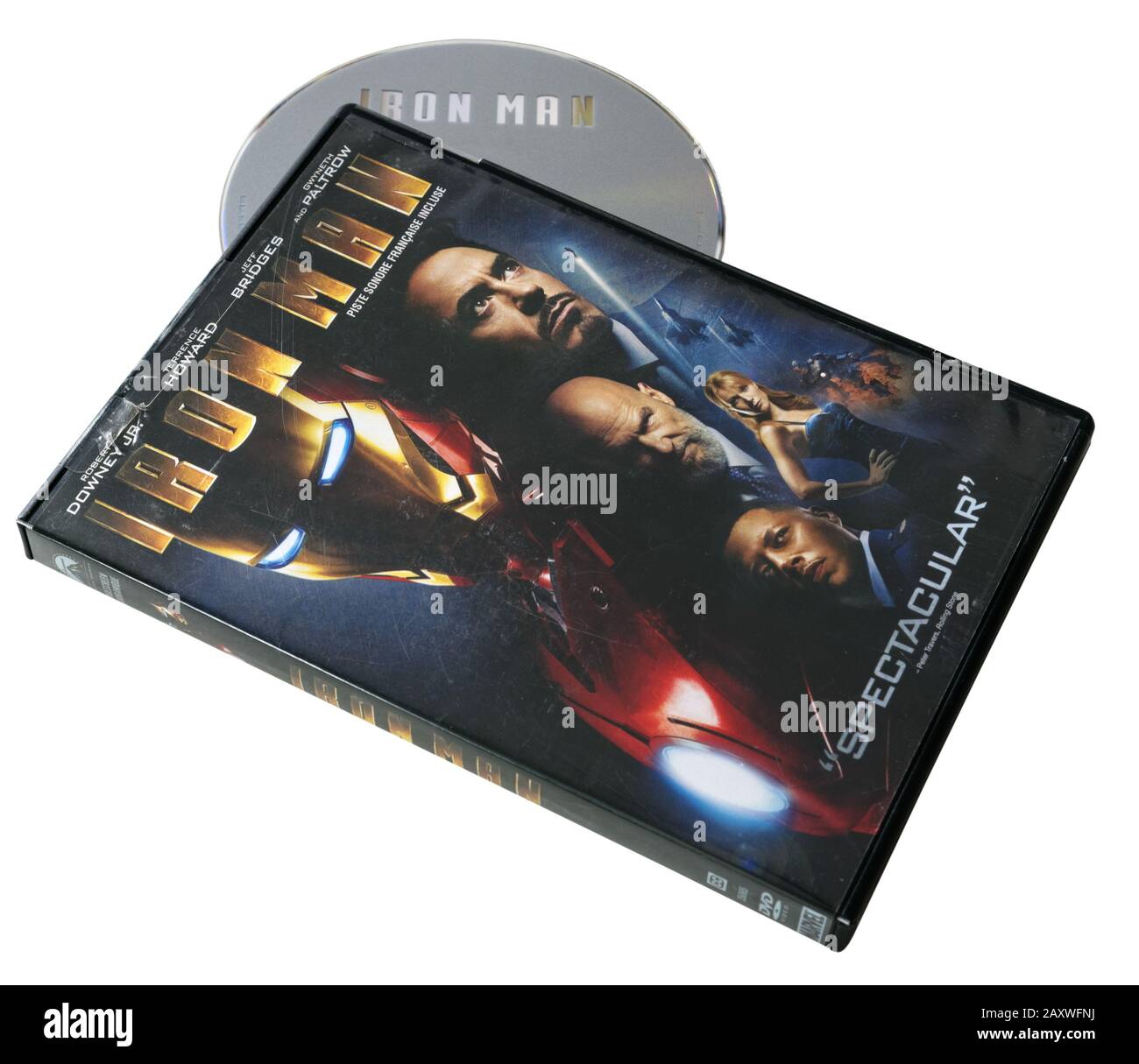 Film Iron Man sur DVD Banque D'Images