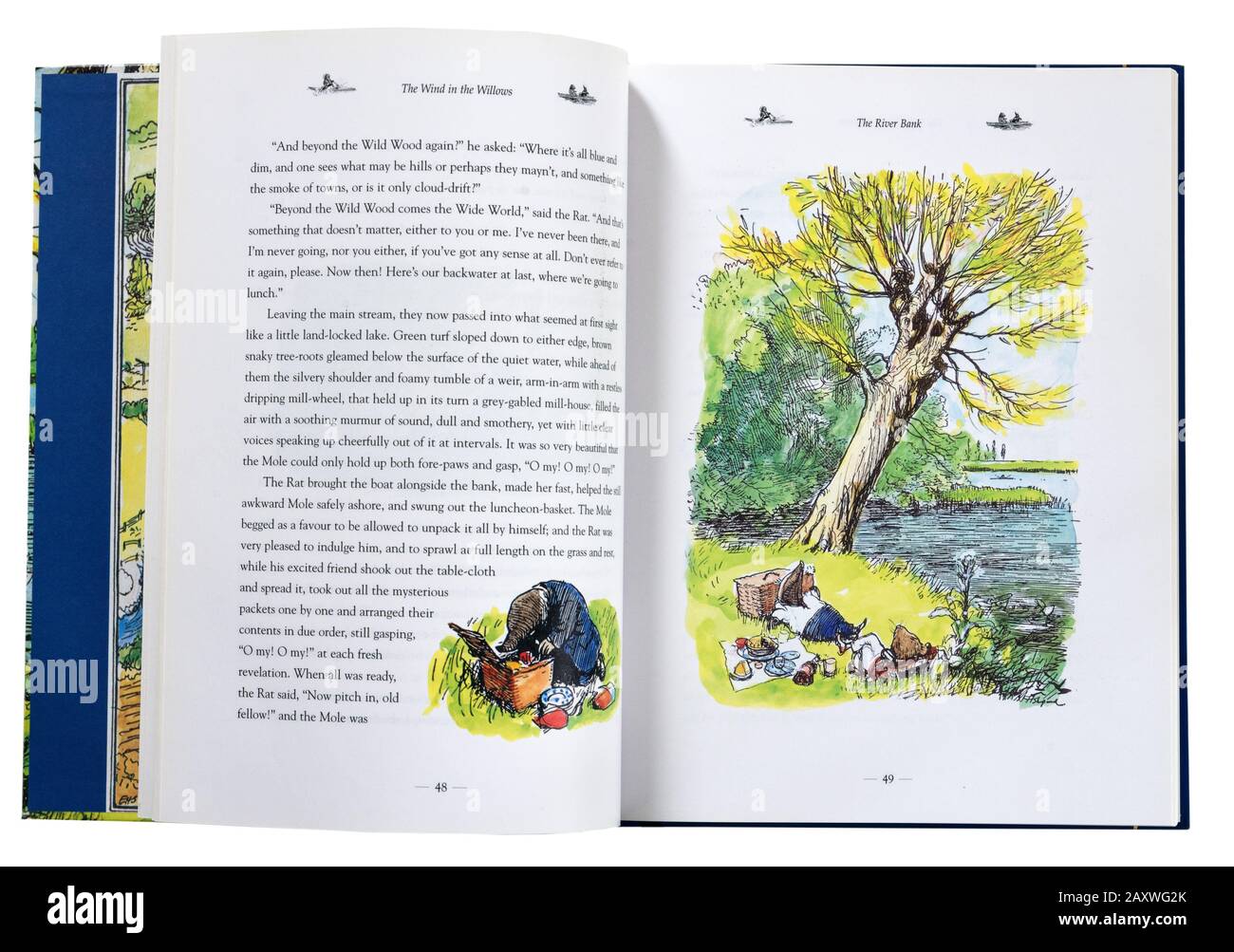 Une illustration de Mole par la River Bank à l'intérieur du vent de Kenneth Grahame dans les Willows, dessiné par EH Shepherd Banque D'Images