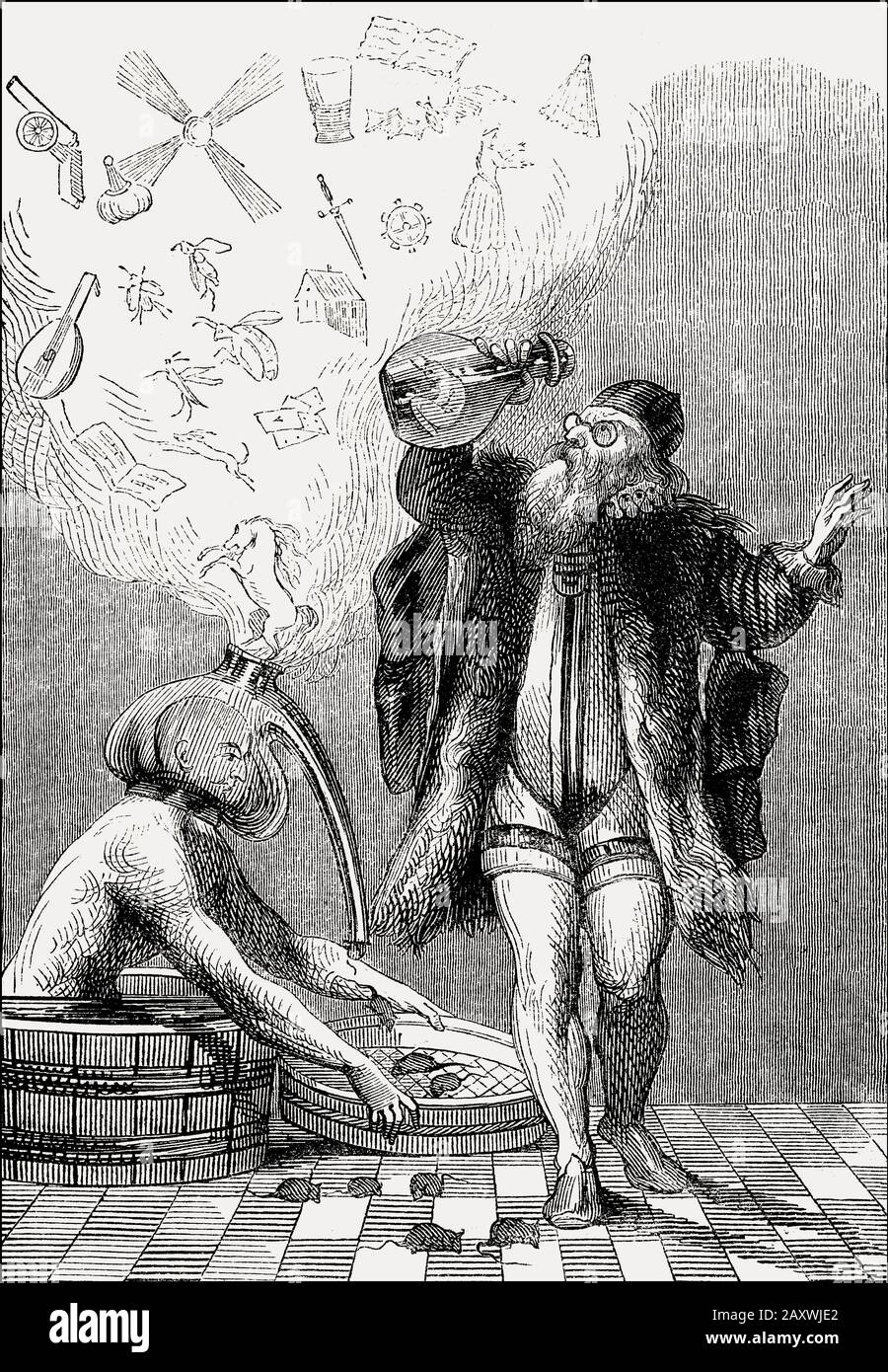 Dr Filzhut, docteur en Fools, Theodor de Bry, issu d'une collection de proverbes, Jacques Lagniet Banque D'Images