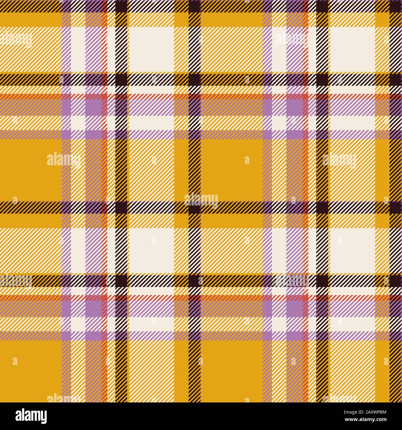 L'ECOSSE Tartan plaid seamless vector pattern. Rétro arrière tissu. Vérifiez Vintage carré couleur texture géométrique pour l'impression textile, du papier d'emballage Illustration de Vecteur