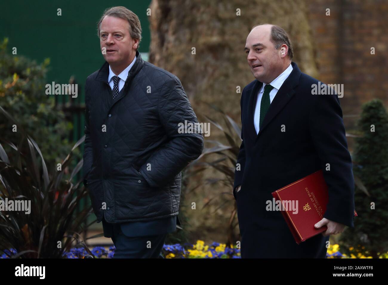 Londres, Royaume-Uni, 11 février 2020, le secrétaire à la Défense Ben Wallace arrive pour leur réunion hebdomadaire du Cabinet. Banque D'Images