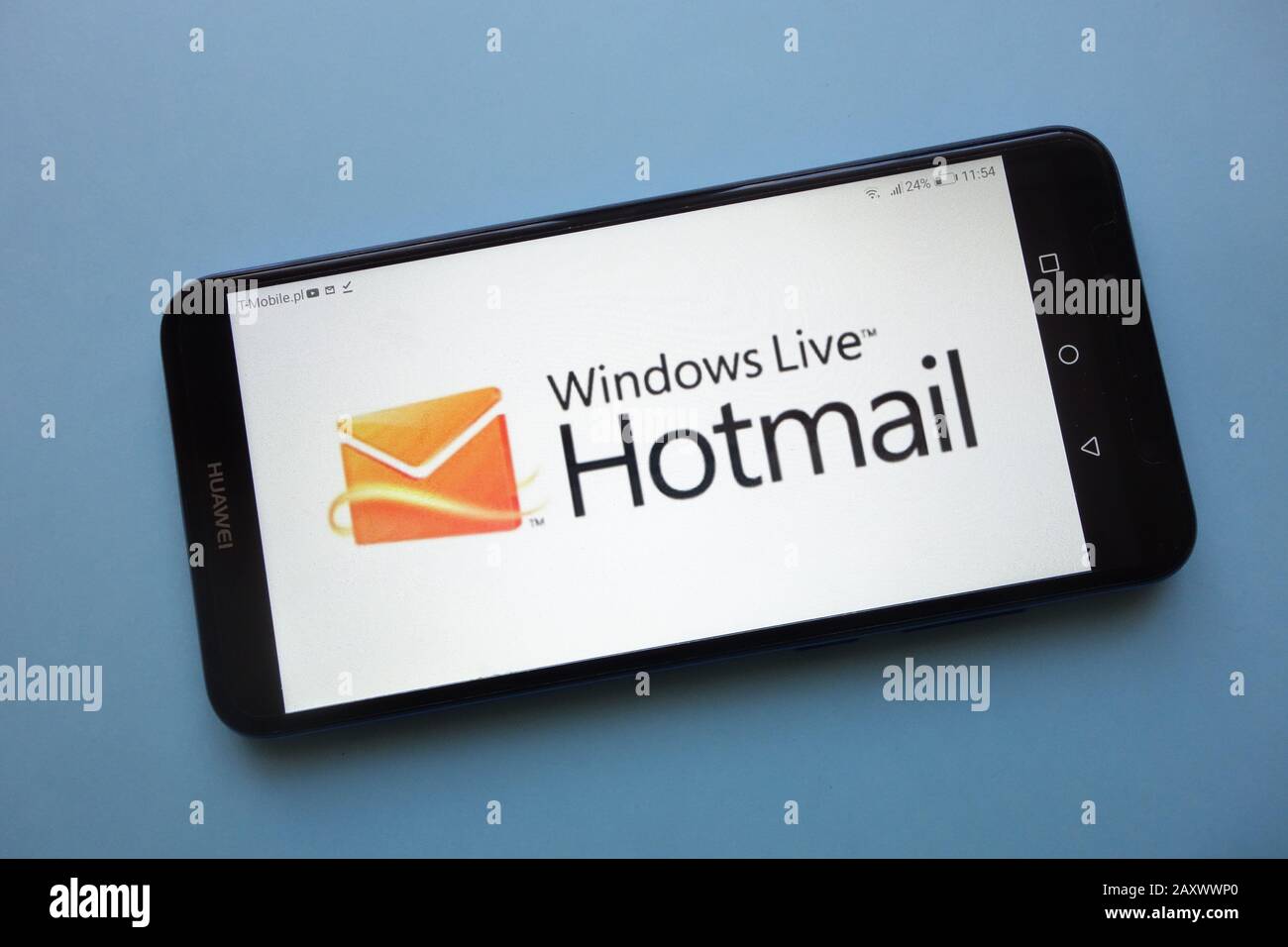 Logo Windows Live Hotmail affiché sur le smartphone Banque D'Images