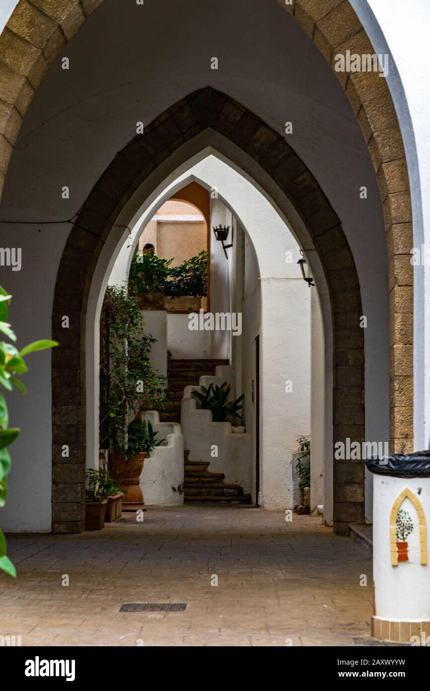 Village de Roc de Sant Gaieta à Tarragone, Catalogne, Espagne. Banque D'Images