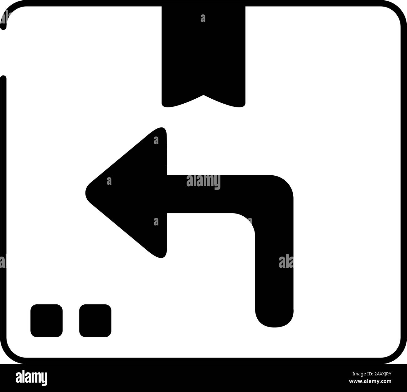 distribution de boîte en carton cargo livraison vecteur illustration style de ligne icône Illustration de Vecteur