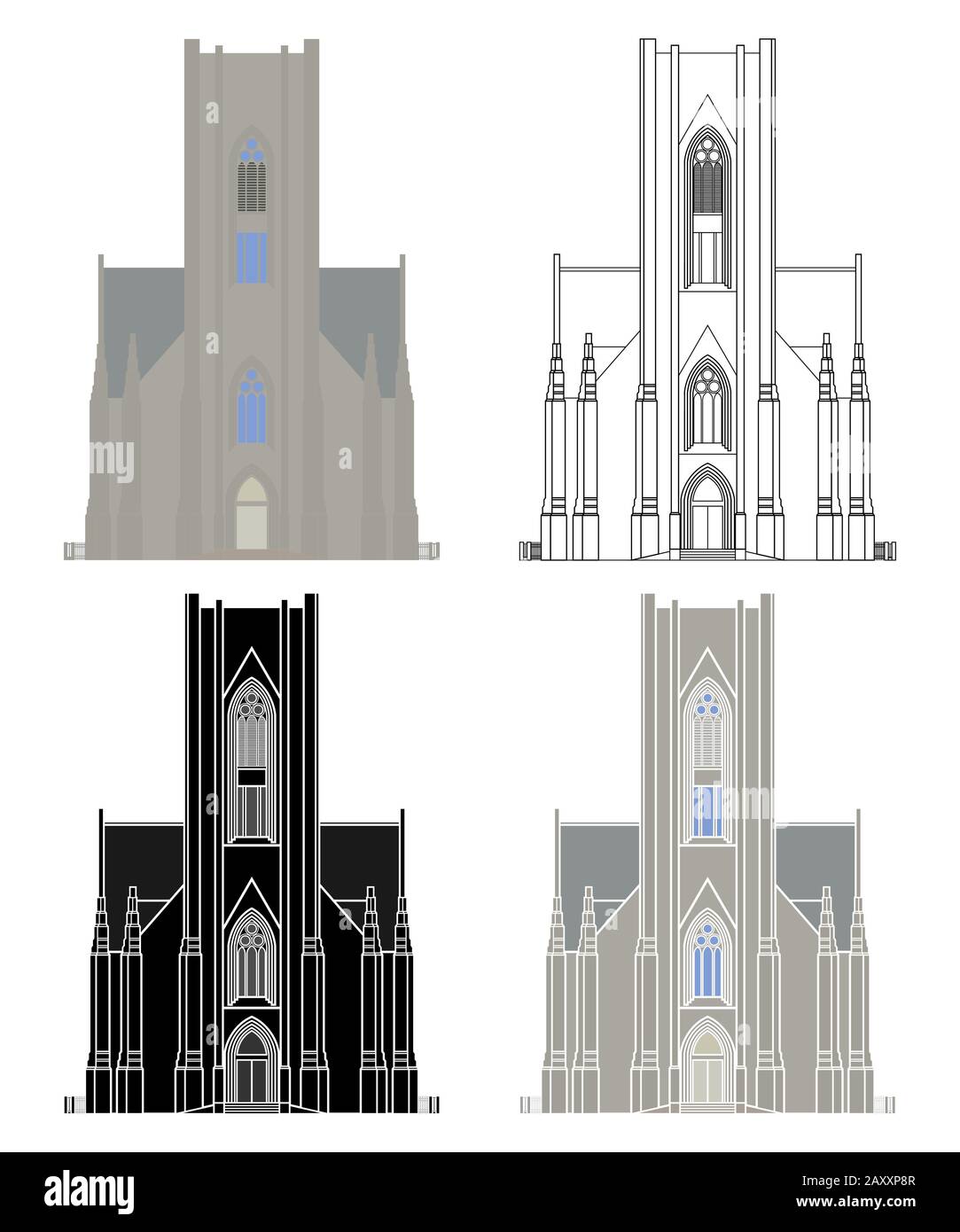 Christ la cathédrale du roi à Reykjavik Illustration de Vecteur