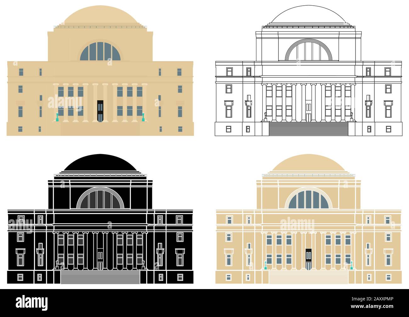 Low Memorial Library À Manhattan Illustration de Vecteur