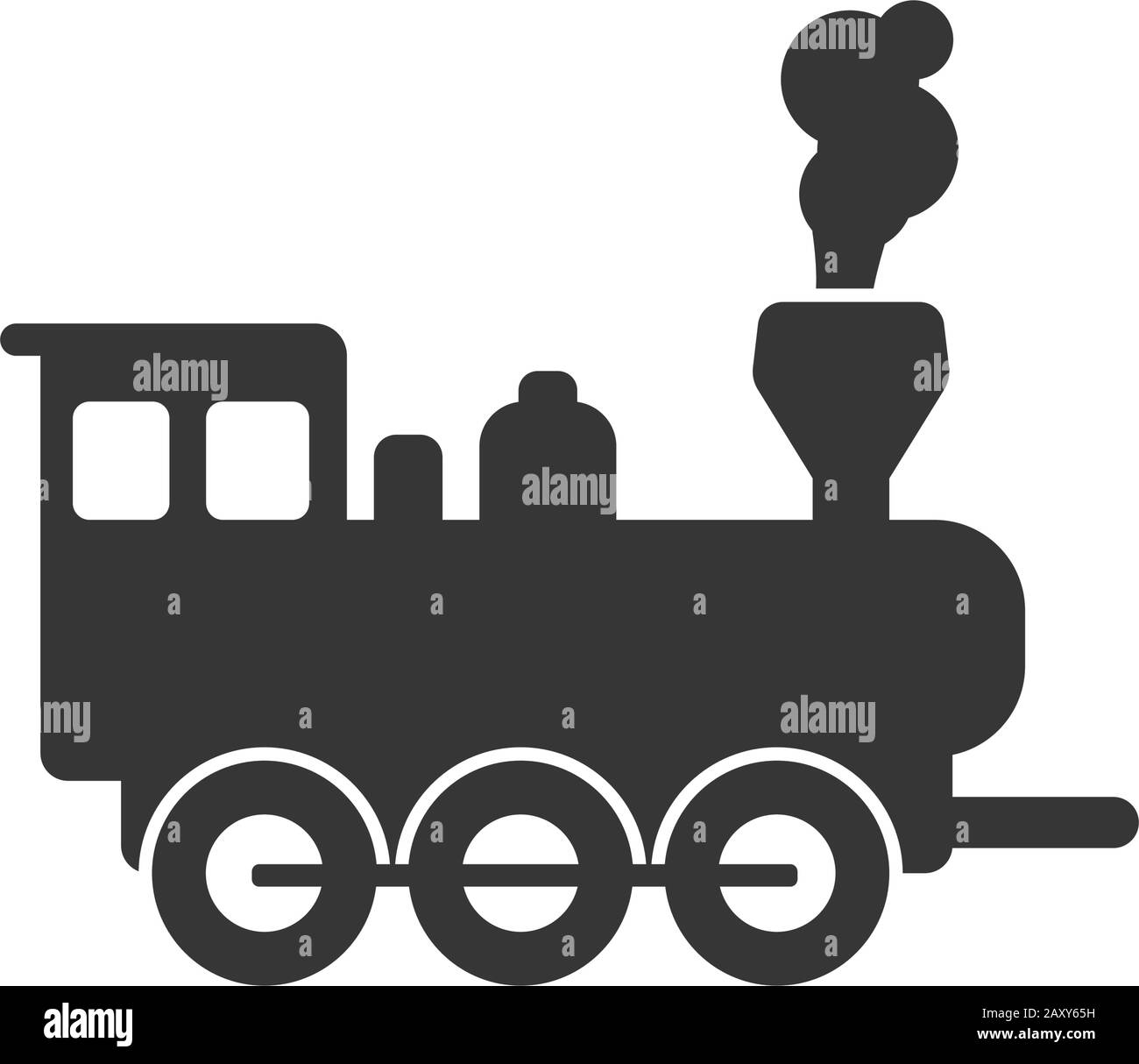 Vecteur de modèle de conception d'icône de train de vapeur de locomotive isolé Illustration de Vecteur