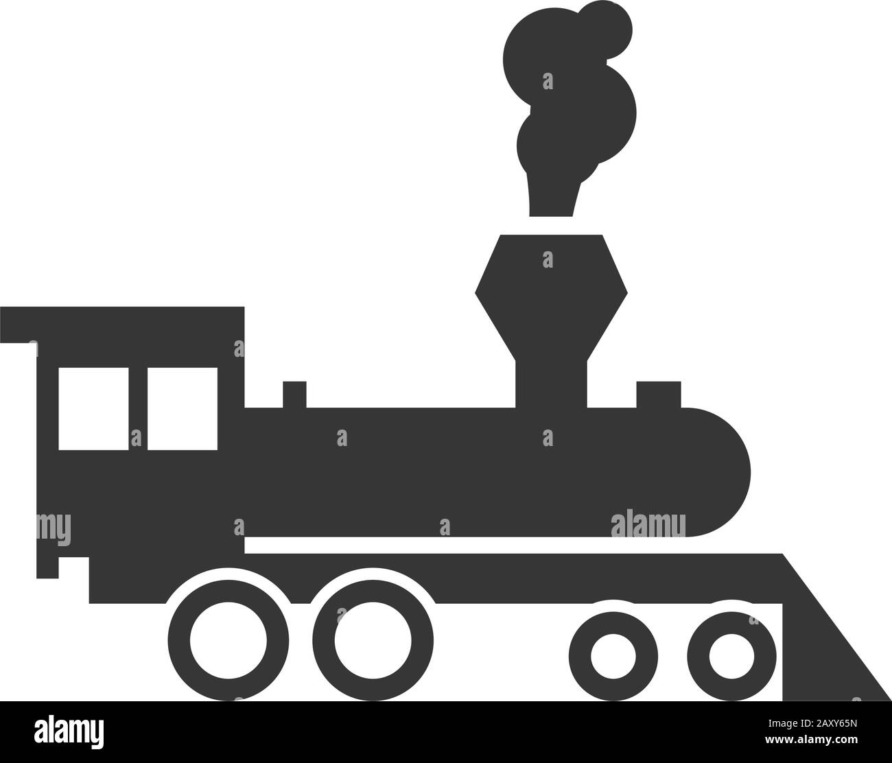 Vecteur de modèle de conception d'icône de train de vapeur de locomotive isolé Illustration de Vecteur