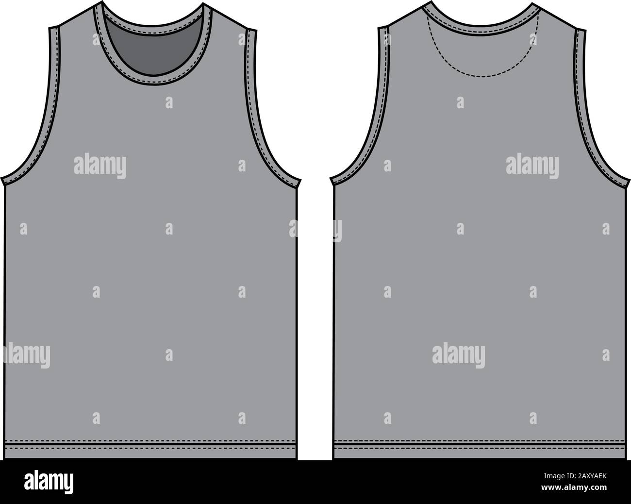 Illustration du modèle de chemise sans manches sur le débardeur Illustration de Vecteur