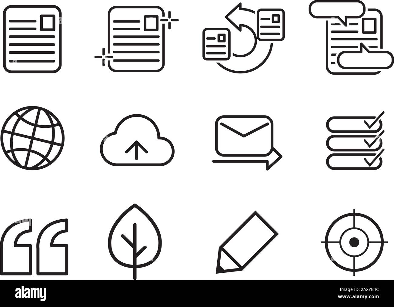 Illustration du jeu d'icônes vectorielles pour la conception Web Illustration de Vecteur