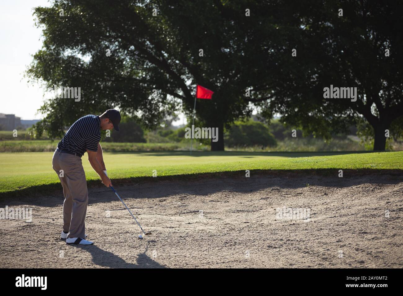 Jouer au golf golfeur Banque D'Images