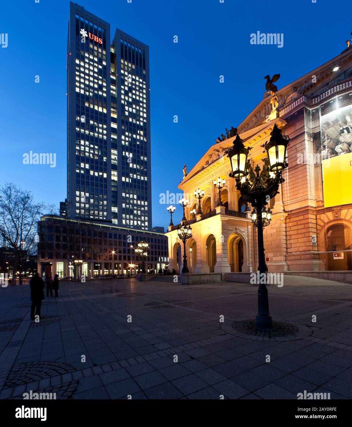 Vue sur l'Alte Oper Frankfurt Banque D'Images