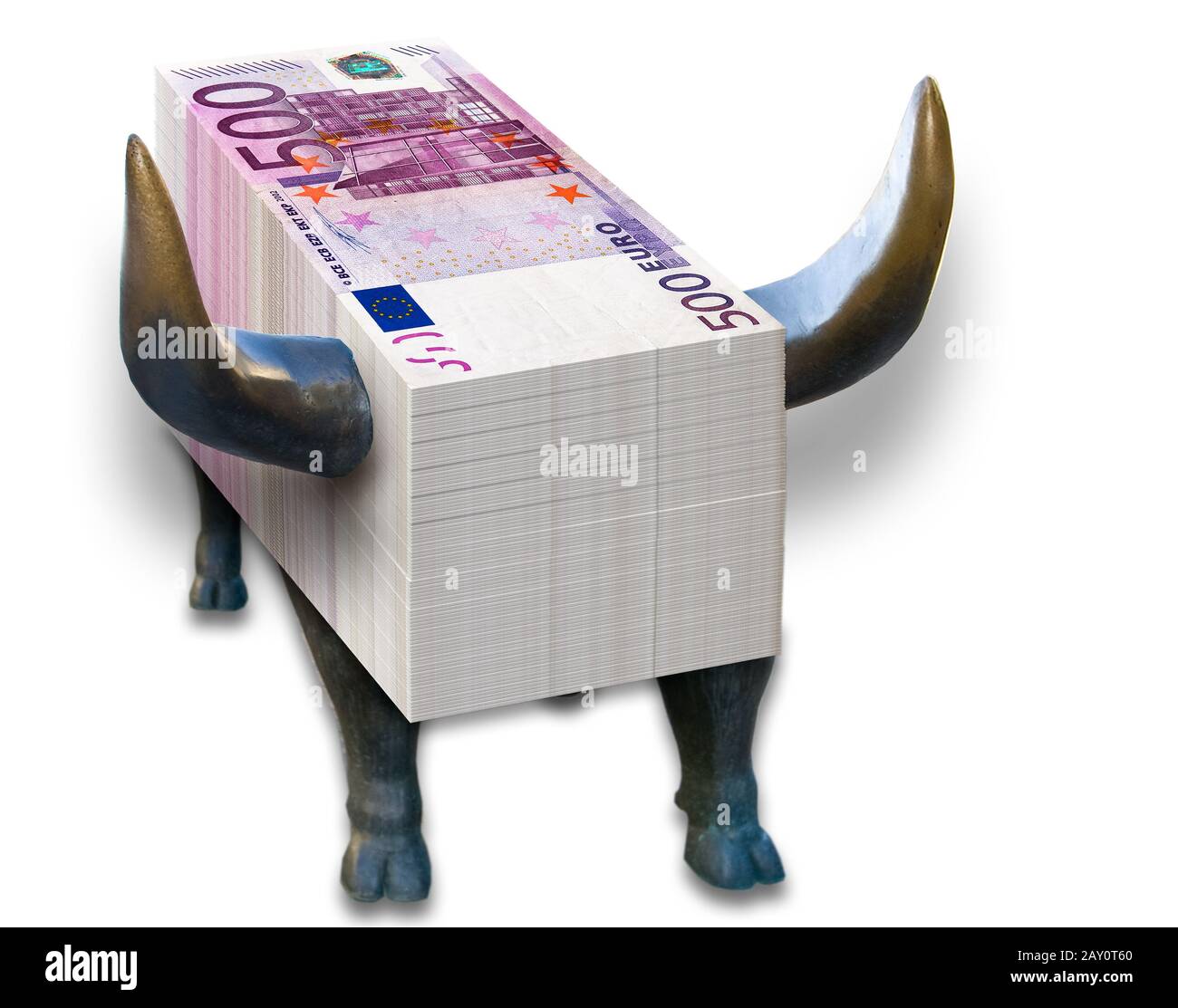 Image de symbole bull marché des actions solides bénéfices monétaires Banque D'Images