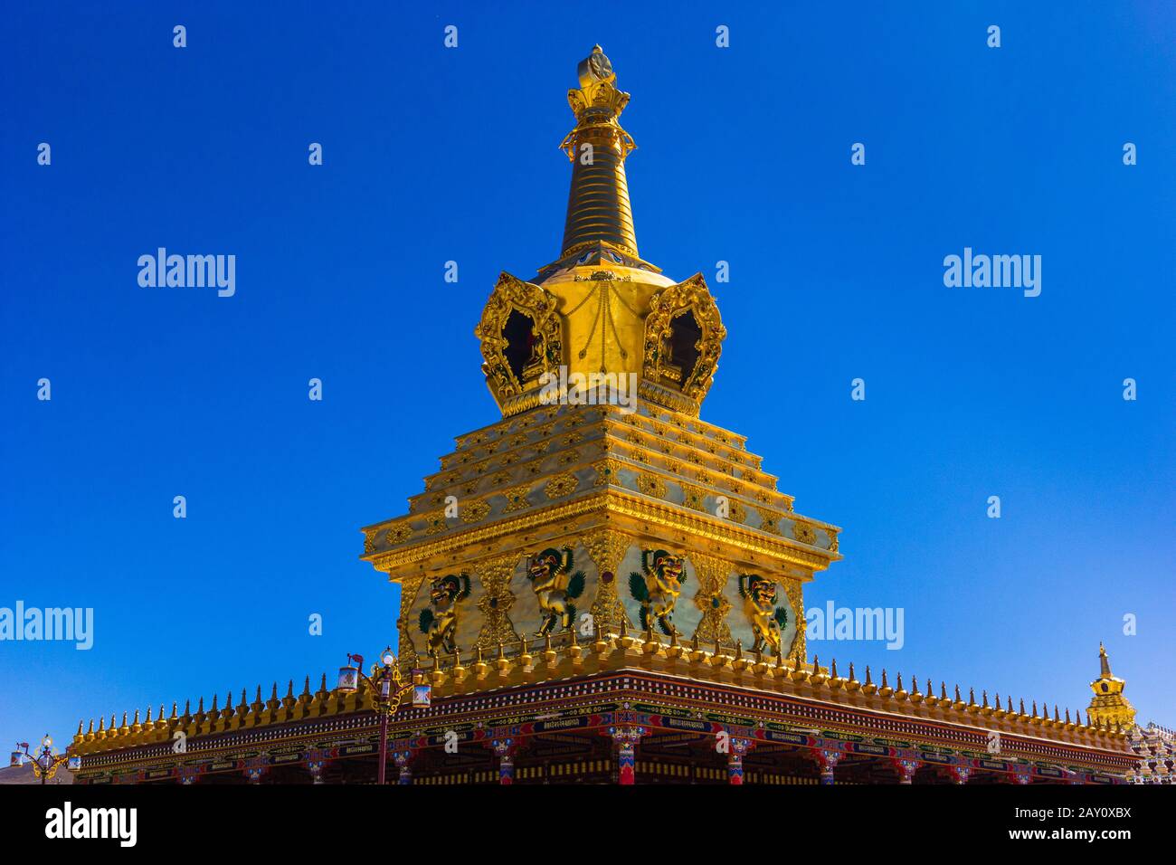 Structure du temple tibétain Banque D'Images