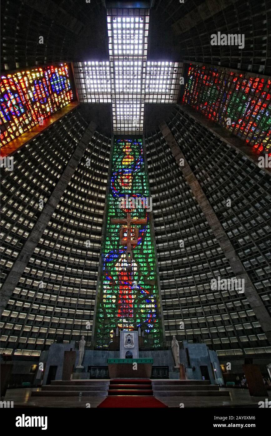 Kathedrale San Sebastian, Rio de Janeiro Banque D'Images