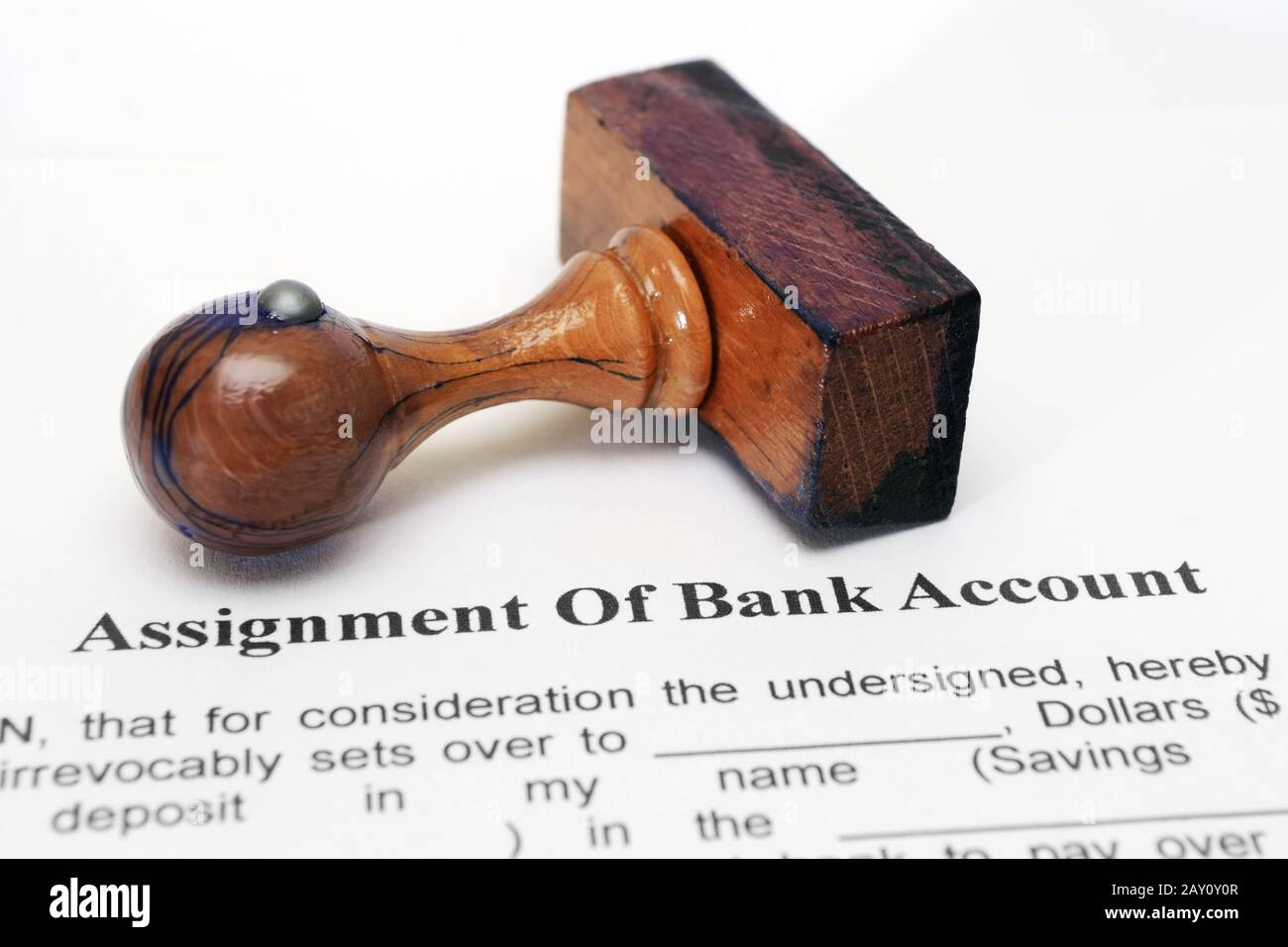 Cession de compte bancaire Banque D'Images