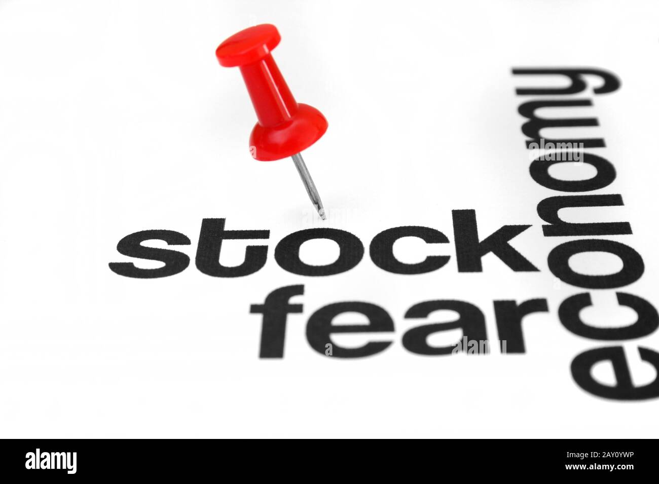 Stock et la peur concept Banque D'Images