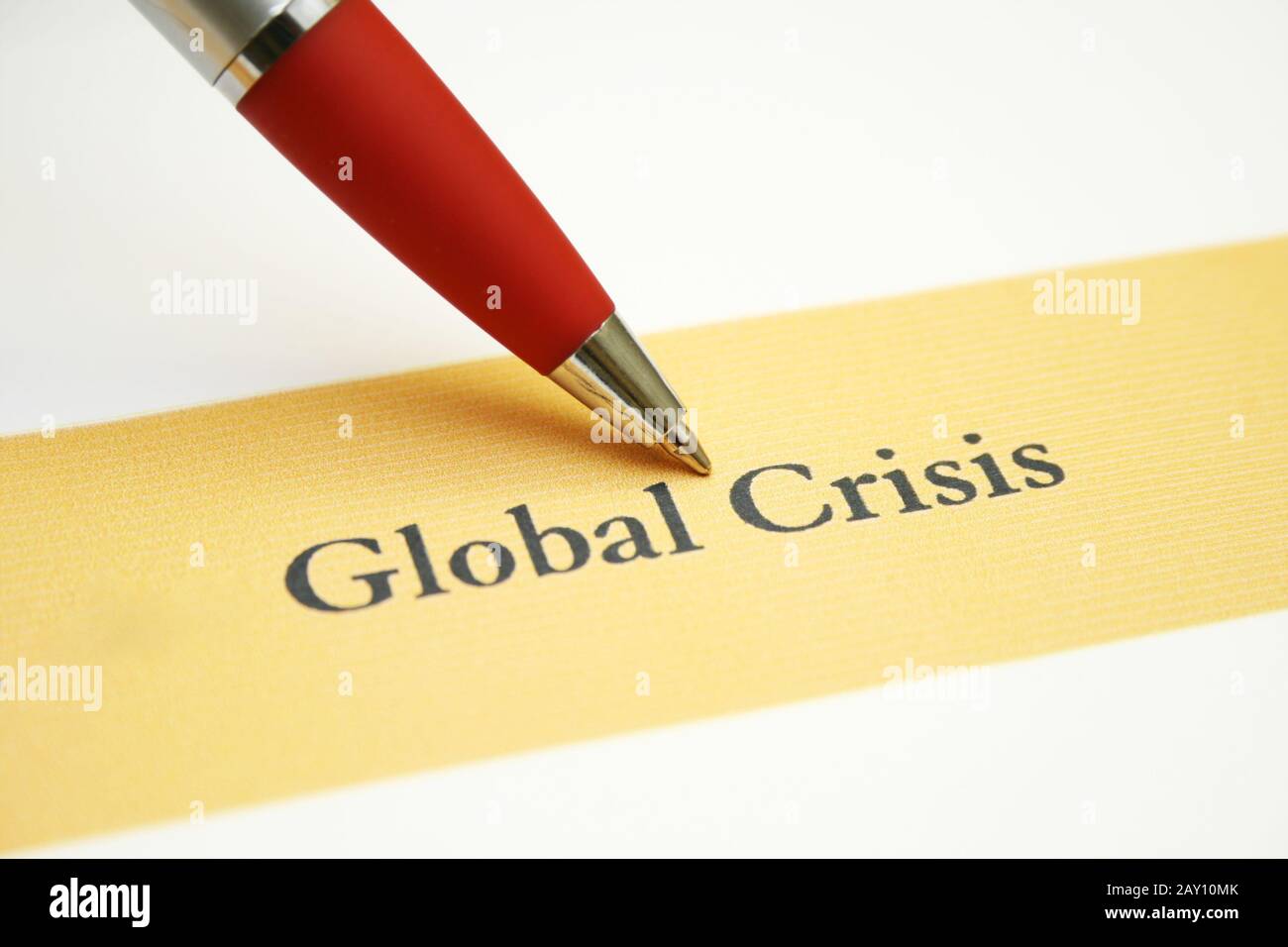 Crise mondiale Banque D'Images