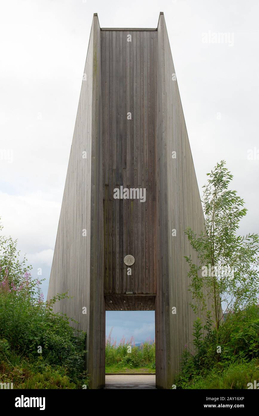L'installation D'An Ceann Mòr sur les rives du Loch Lomond à Inveruglas dans le cadre du projet Scottish Scenic Routes. Banque D'Images