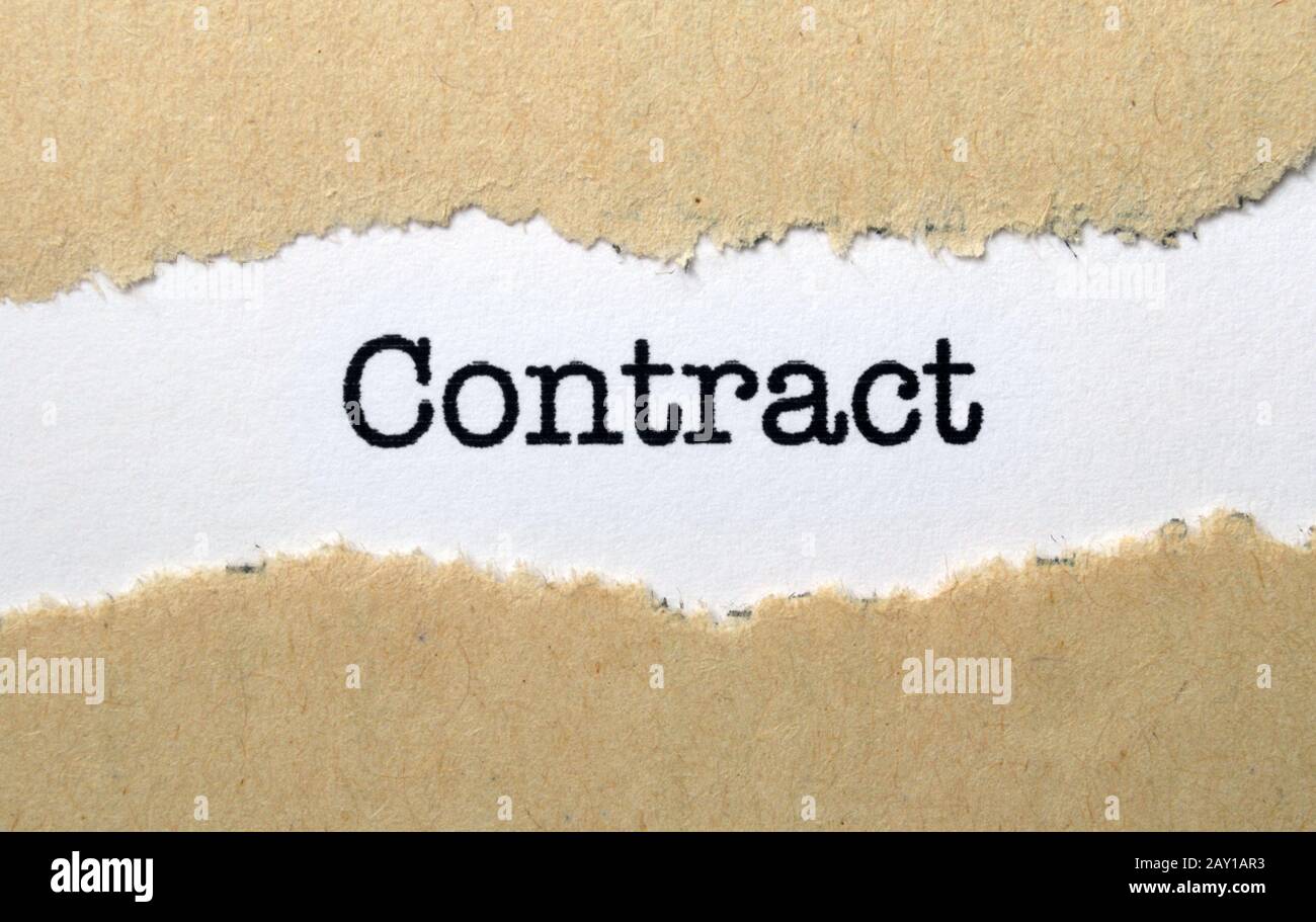 Contrat Banque D'Images