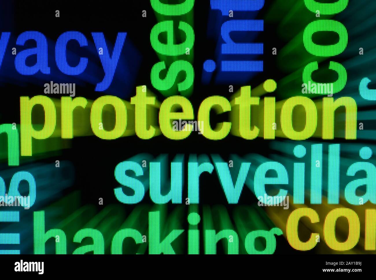 Nuage de mots Protection Banque D'Images