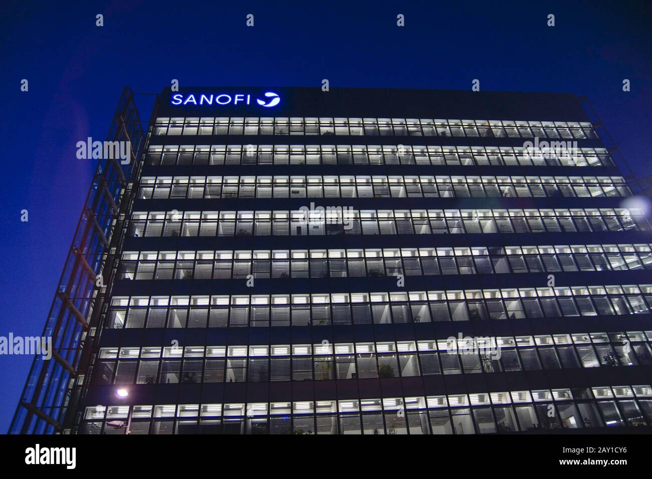 Tour de bureaux de Sanofi-Aventis, Potsdamer place, Berl Banque D'Images