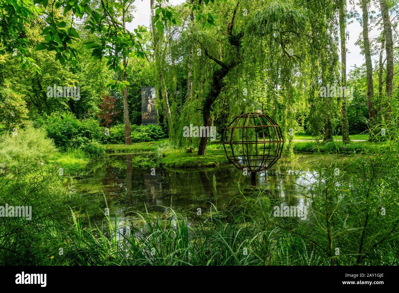 France, Indre et Loire, Vallée de la Loire classée au patrimoine mondial par l'UNESCO, Amboise, Parc du Château du Clos Lucé et Jardins, dans le Parc Leonardo da Vinci Banque D'Images