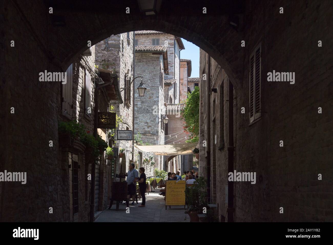 Centre historique de Gubbio, Ombrie, Italie. 18 Août 2019 © Wojciech Strozyk / Alay Stock Photo Banque D'Images