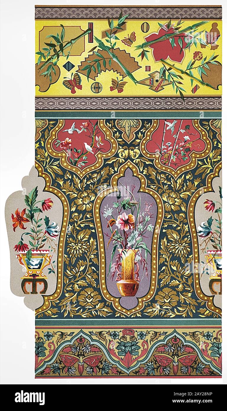Modèles de style japonais, de designs décoratifs 1892 Banque D'Images