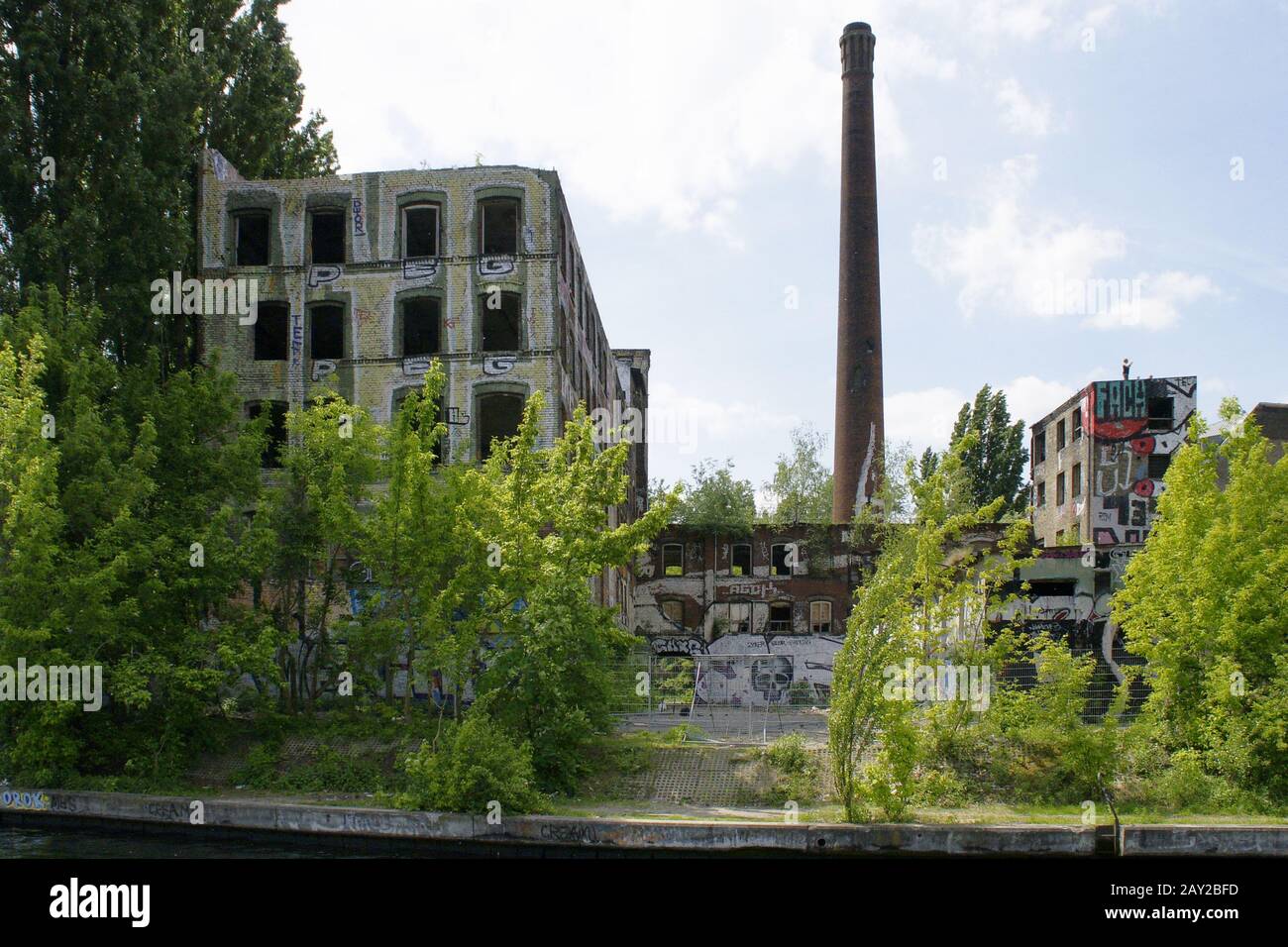Ruine de l'ancienne usine de savon à Berlin-Kreuzberg, Banque D'Images