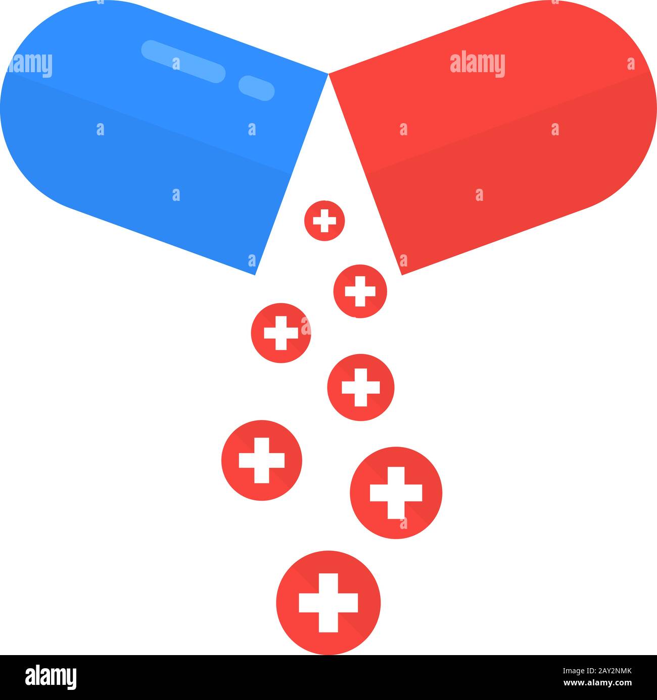 ouvrez la pilule comme la métaphore des soins de santé Illustration de Vecteur