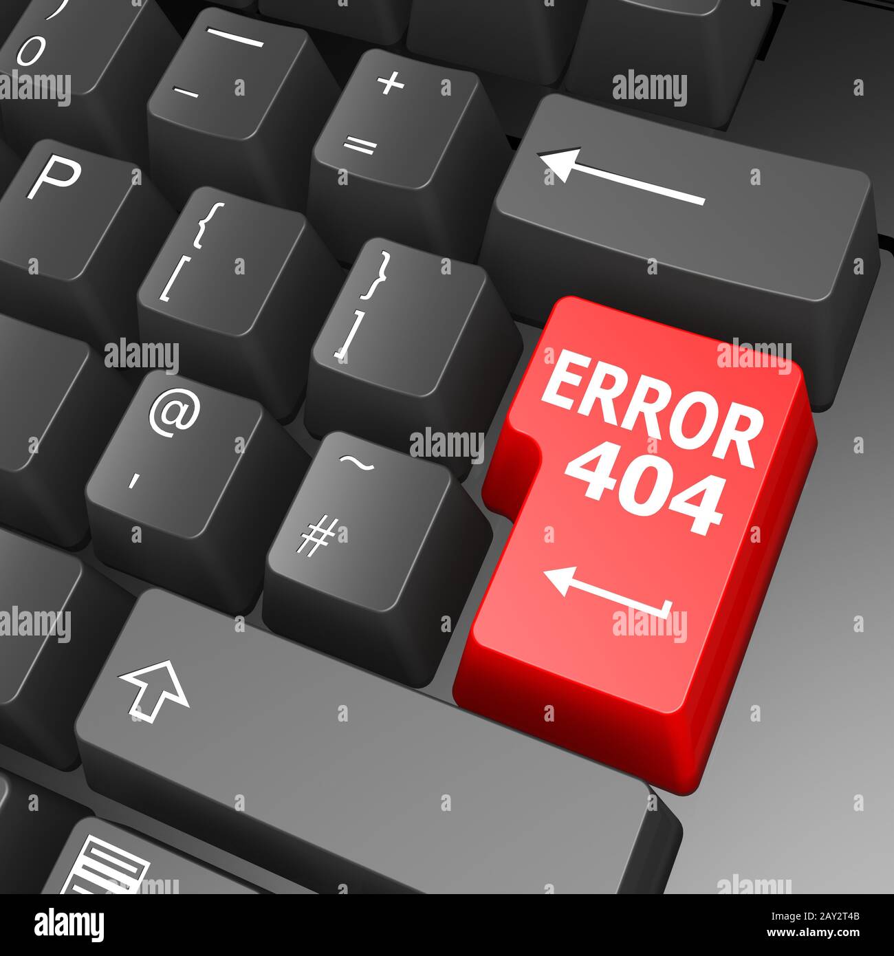 404 Erreur de touche sur un clavier d'ordinateur Photo Stock - Alamy