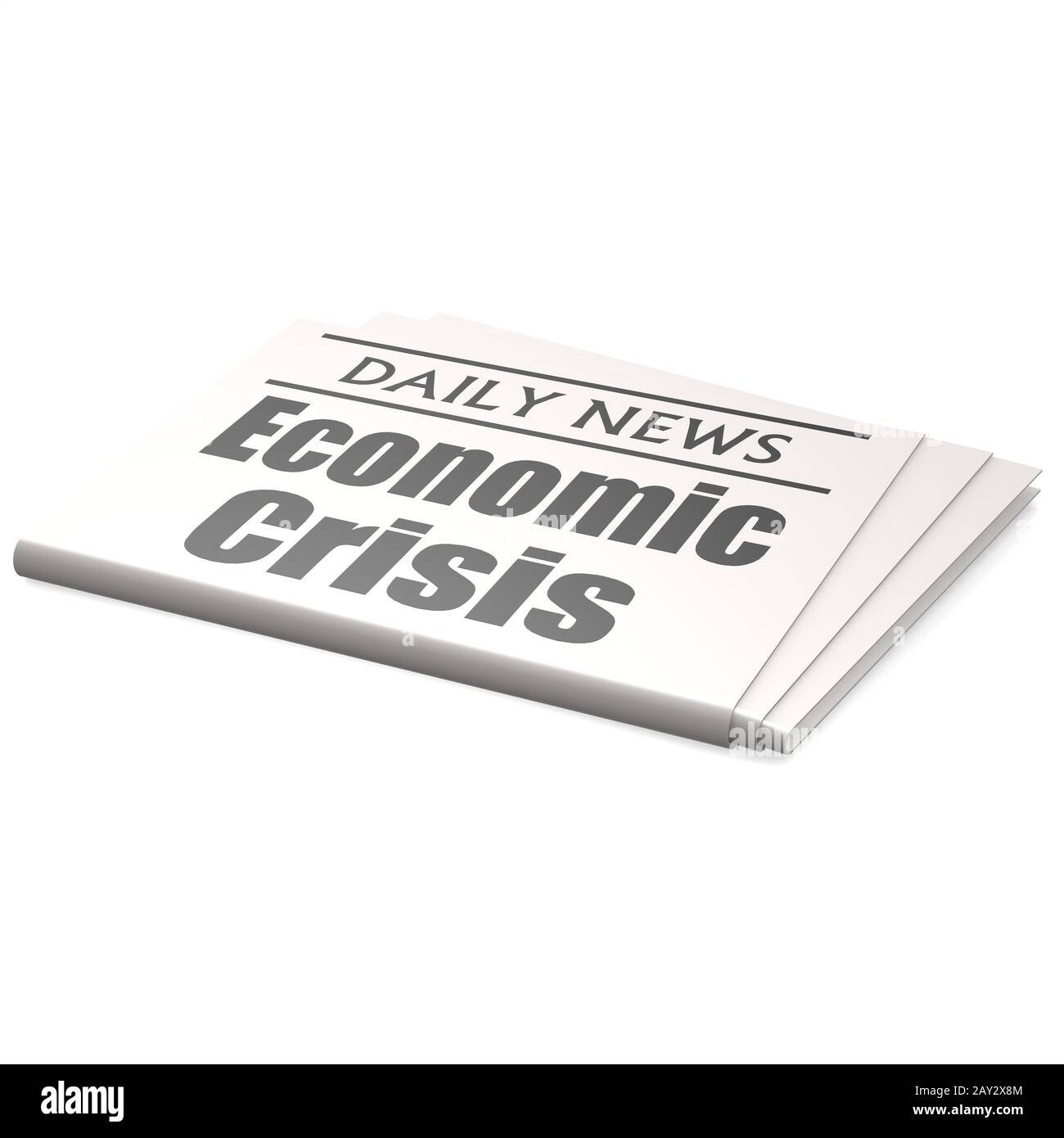 Crise économique Journal Banque D'Images