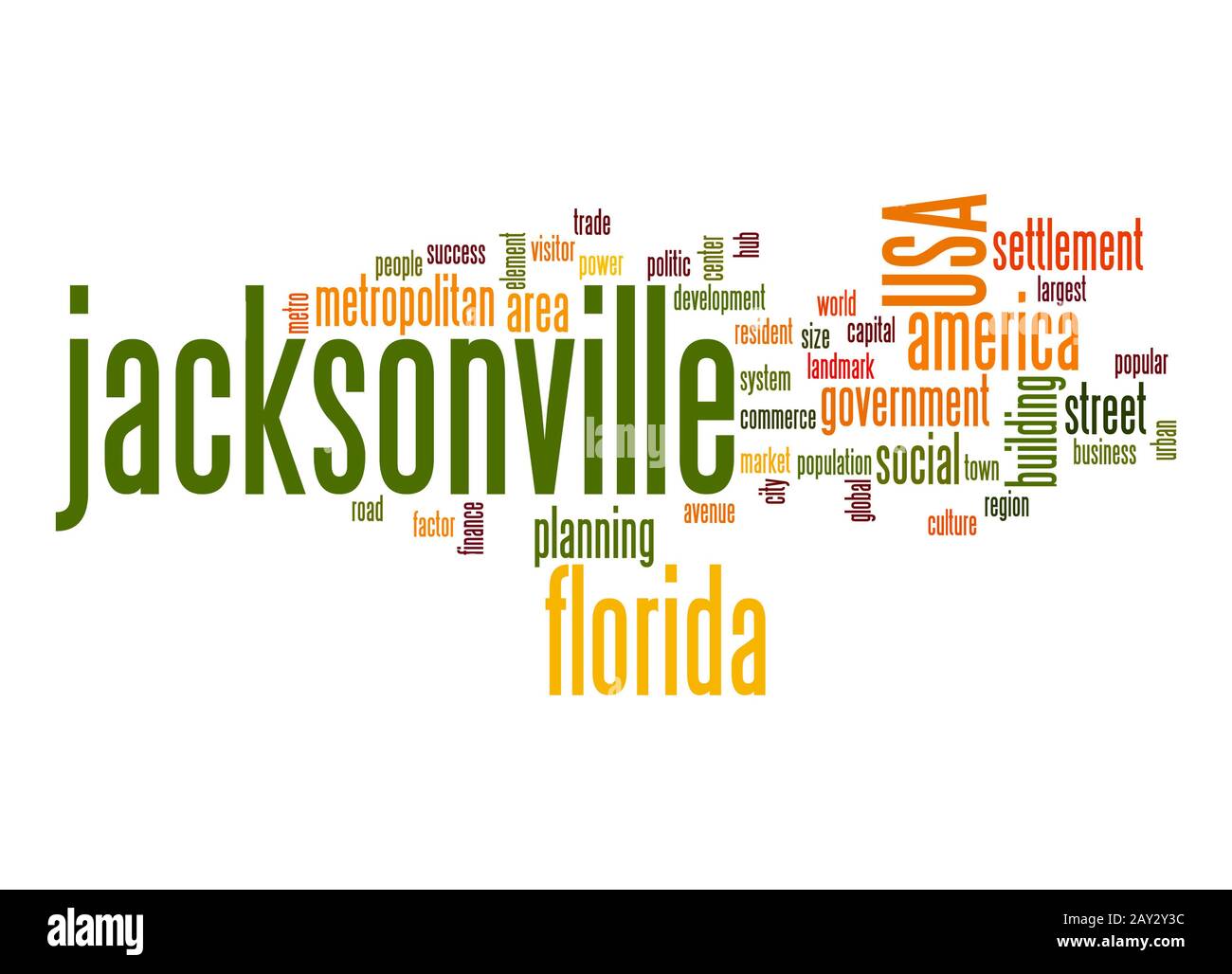 Nuage de mots Jacksonville Banque D'Images