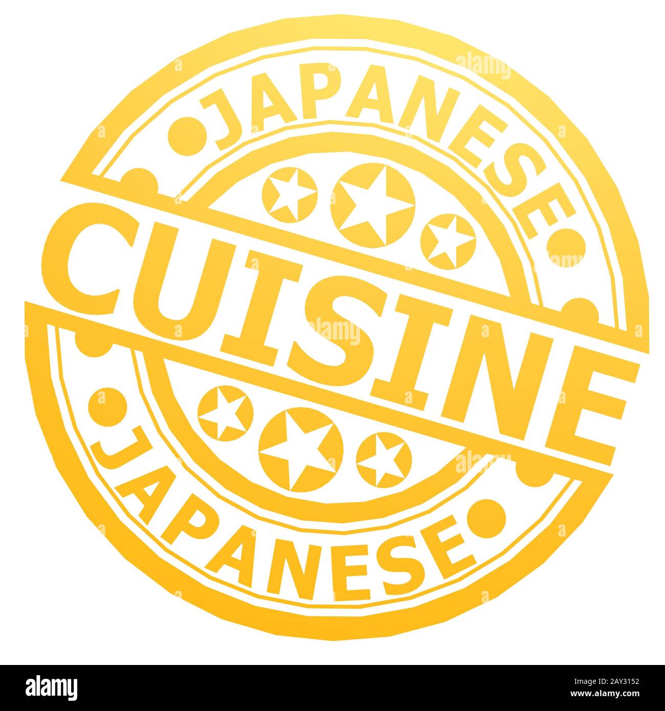 La cuisine japonaise stamp Banque D'Images