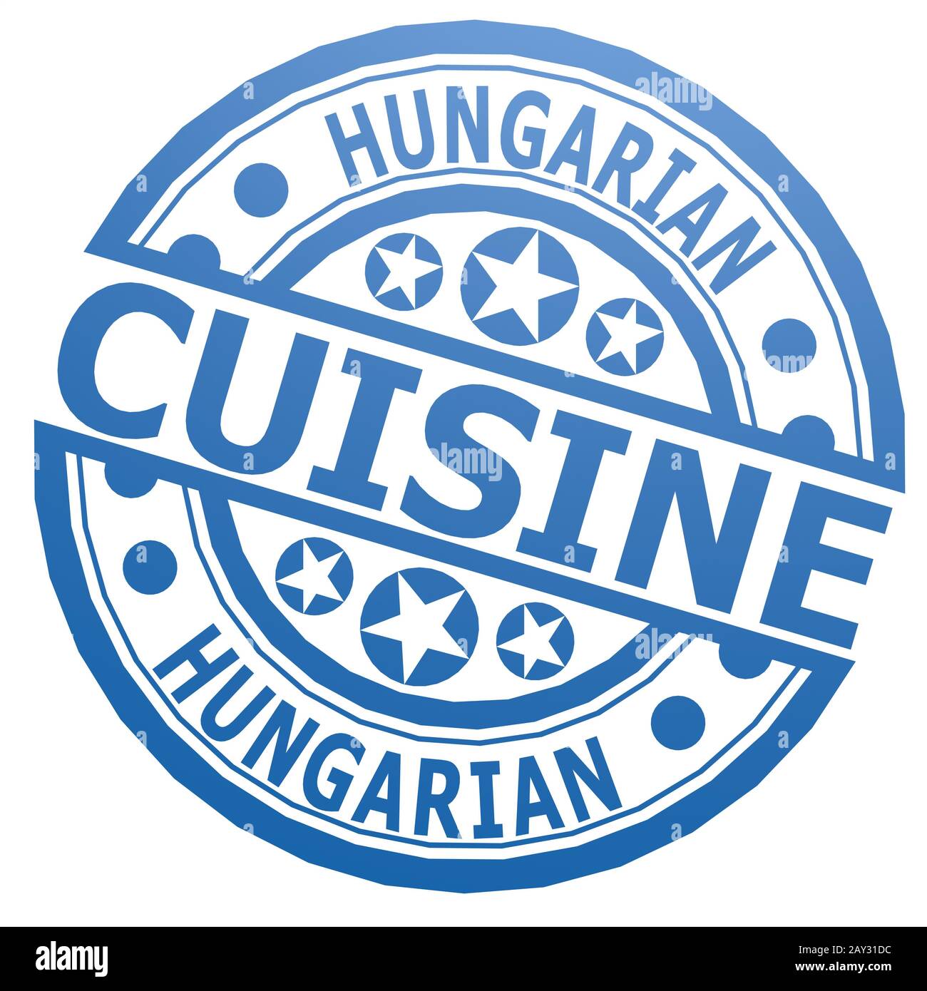 La cuisine hongroise stamp Banque D'Images