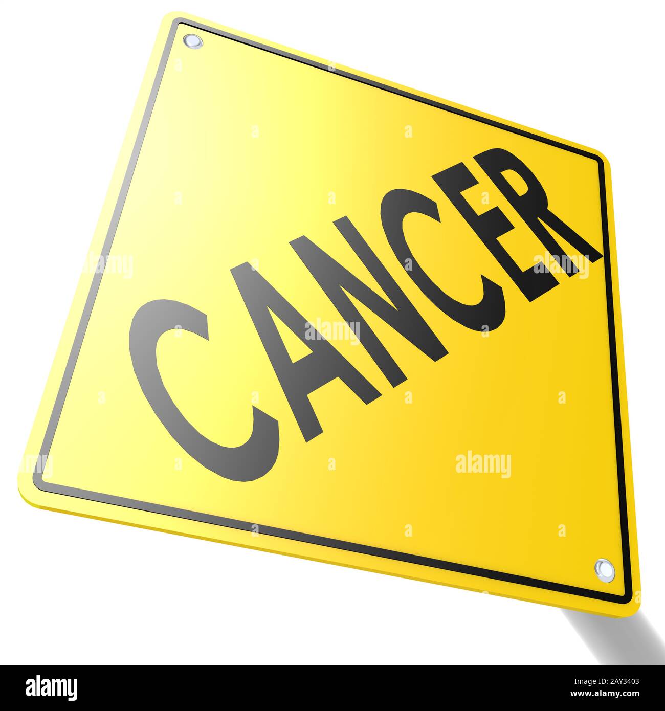 Signalisation routière avec cancer Banque D'Images