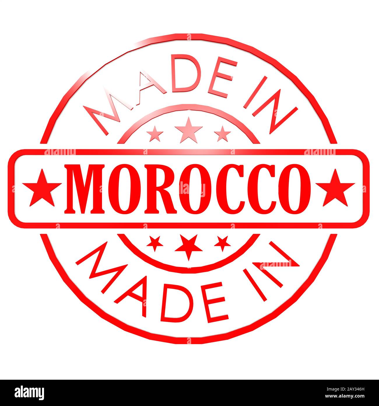 Fabriqué au Maroc, le sceau rouge Banque D'Images