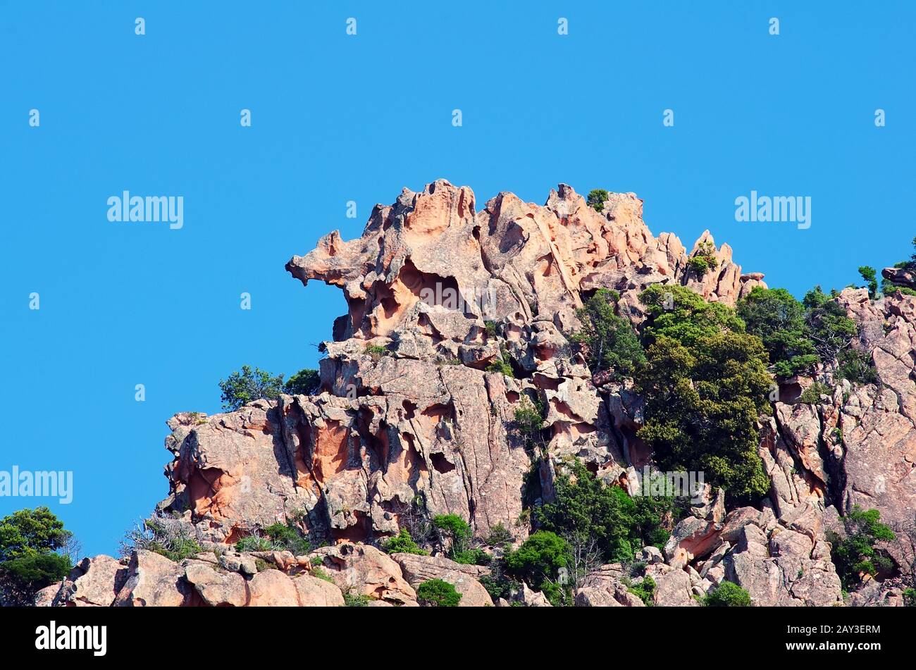 Formations rocheuses dans le Calanche de Piana - Corse Banque D'Images