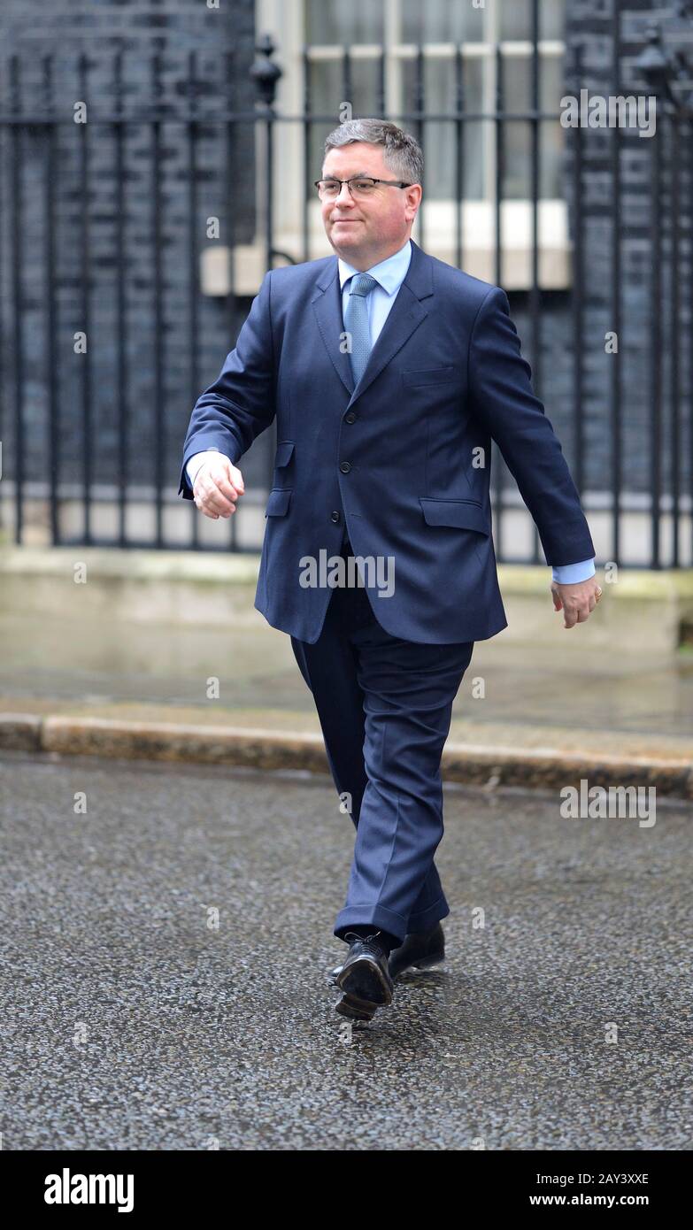 Robert Buckland député de Downing Street après avoir conservé son emploi de Lord Chancellor et secrétaire d'État à la Justice, lors d'un remaniement ministériel, 13ème F Banque D'Images