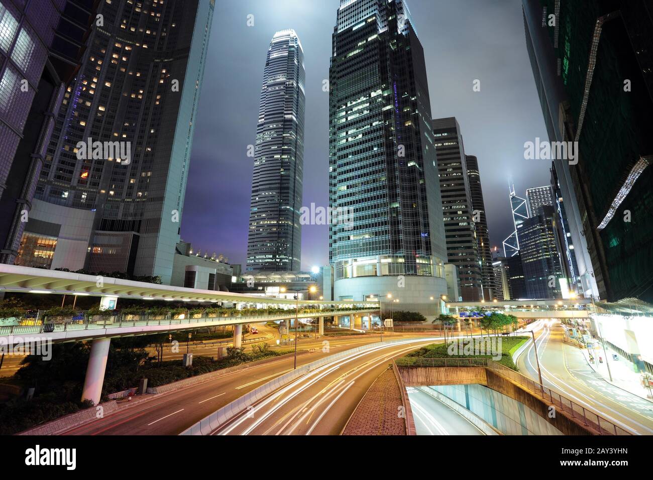 Hong Kong at night Banque D'Images