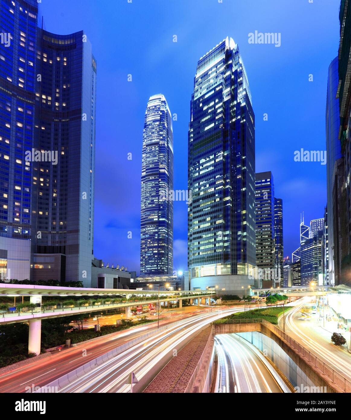 Hong Kong at night Banque D'Images