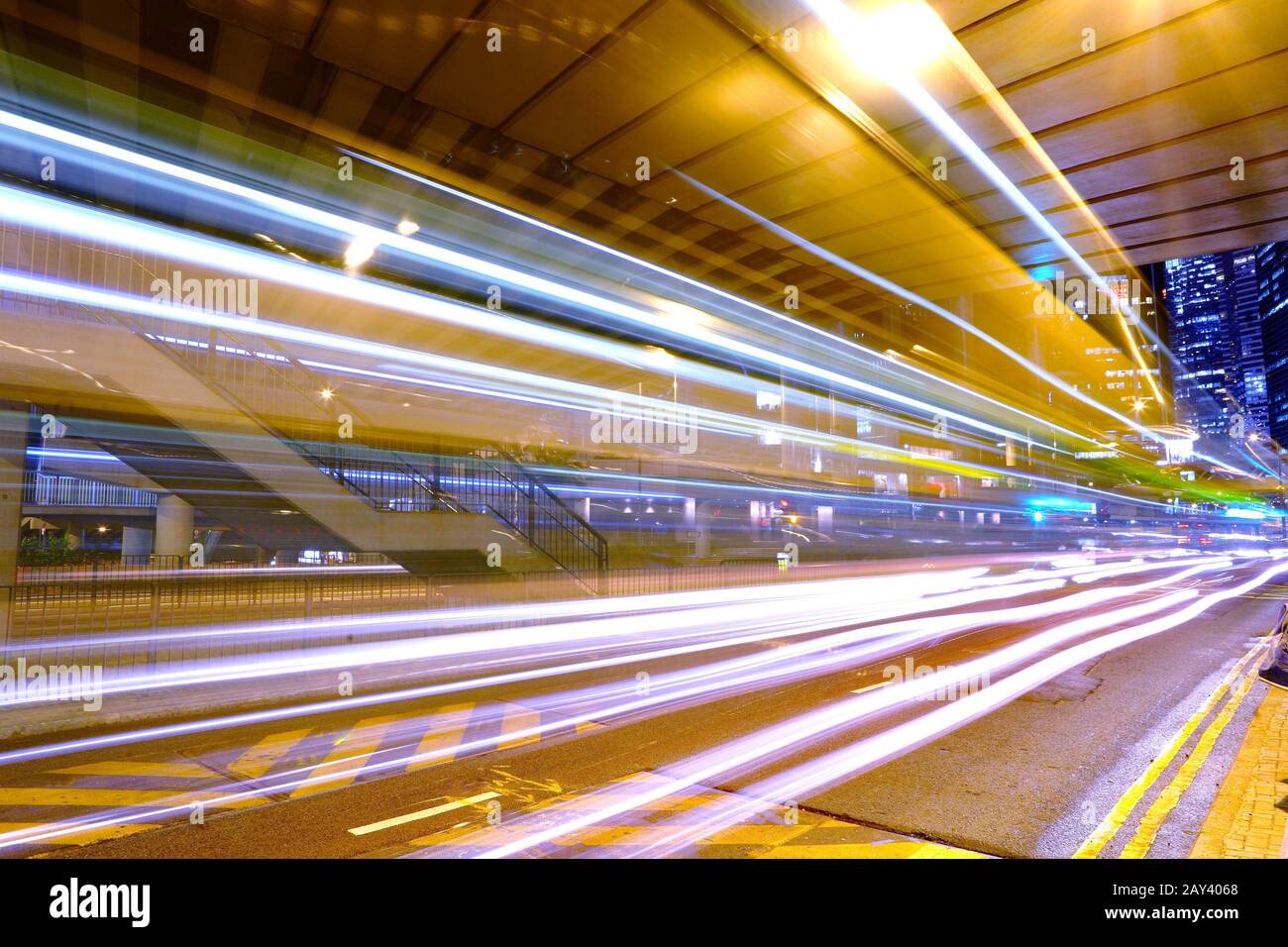 Trafic de nuit Banque D'Images