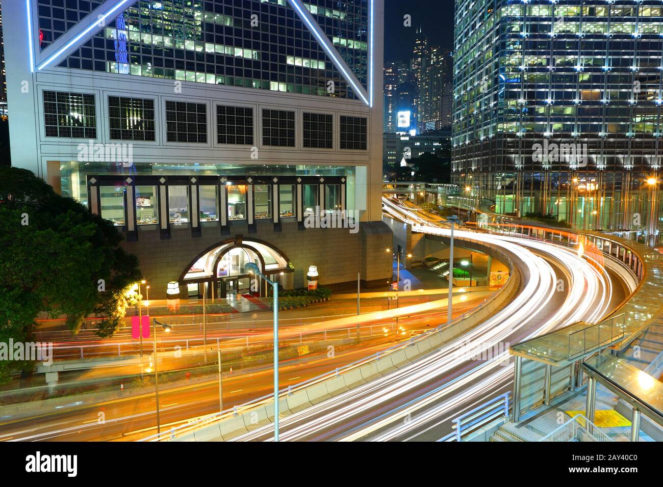 Hong Kong at night Banque D'Images