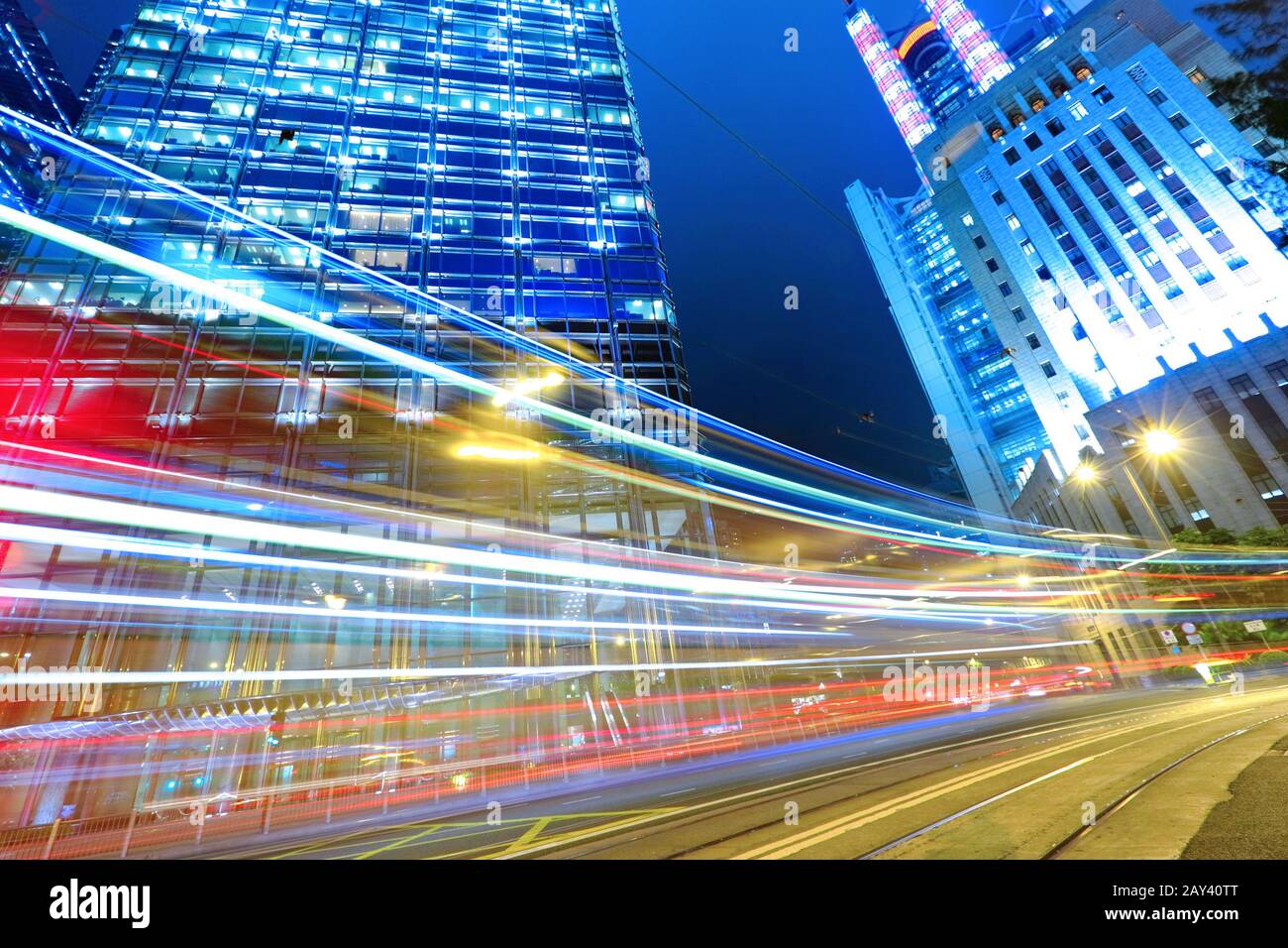 Le trafic via le centre-ville Banque D'Images