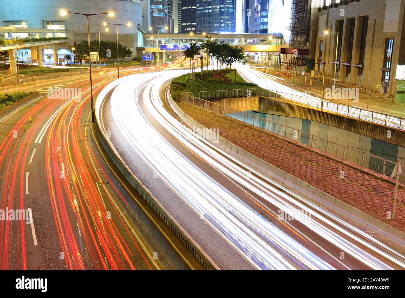 Le trafic via le centre-ville Banque D'Images