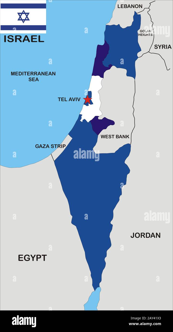 carte d’Israël Banque D'Images