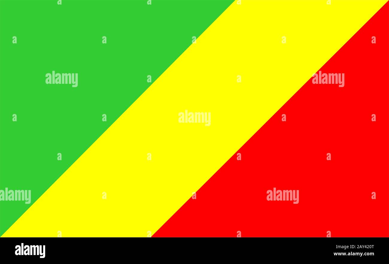 drapeau du Congo Banque D'Images