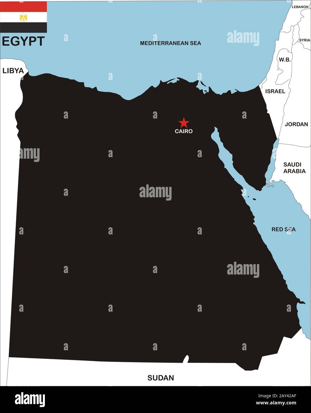 Map egypt Banque de photographies et d’images à haute résolution - Alamy