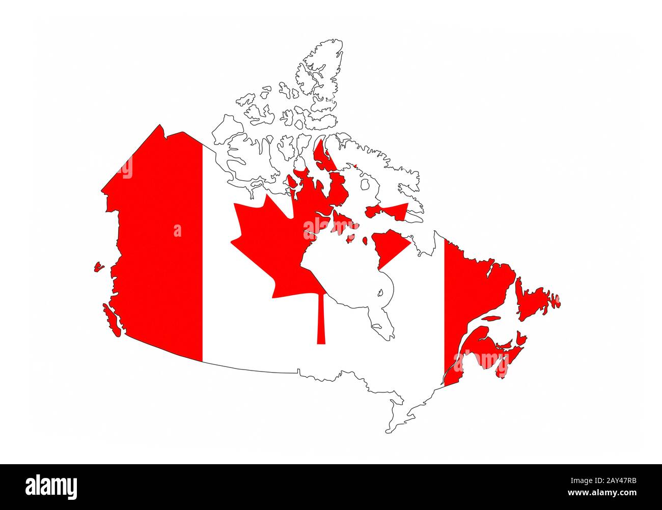 carte du drapeau du canada Banque D'Images
